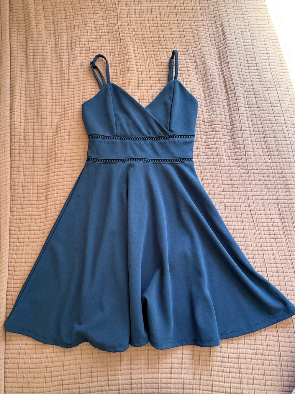 Blue Spaghetti-Strap Dress